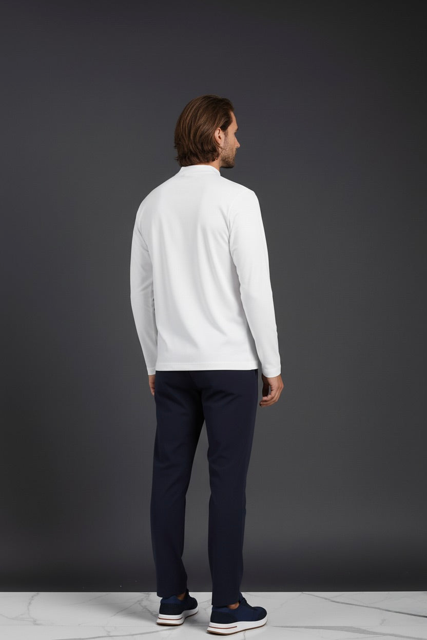 T-SHIRT ESSENTIEL BLANC MANCHES LONGUES Selvé Paris