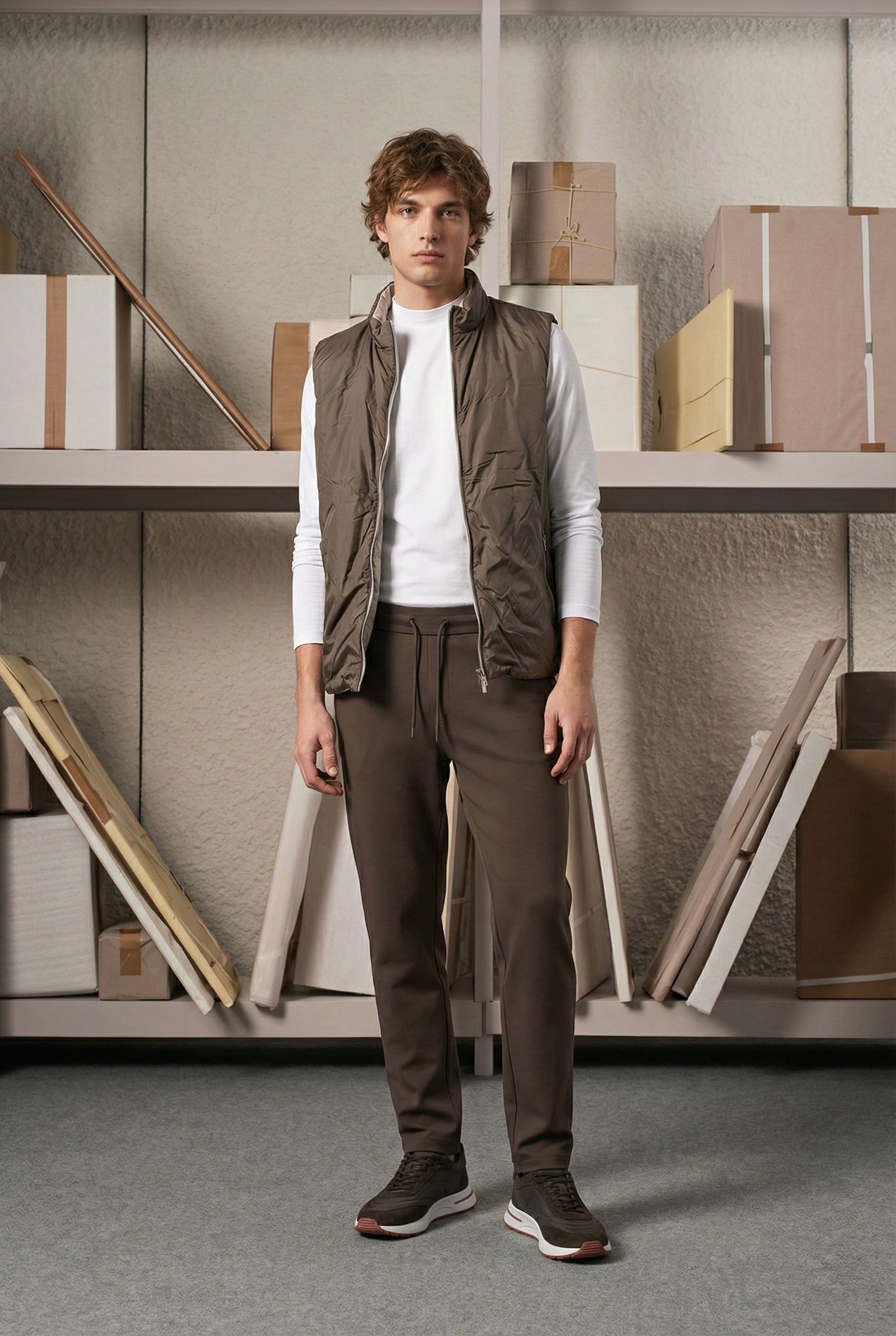 VESTE SANS MANCHE PURE TERRE DE NUIT Selvé Paris