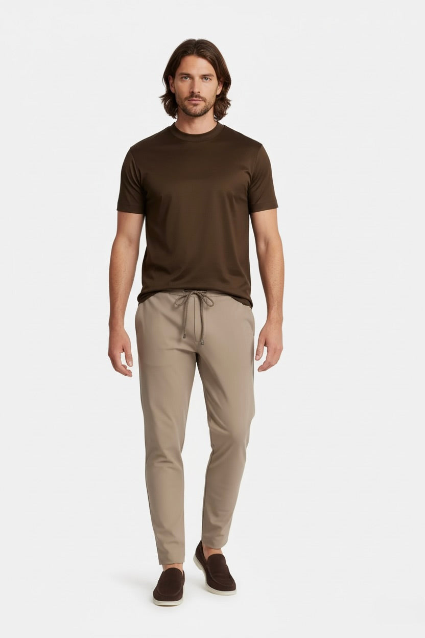 T-SHIRT ESSENTIEL MARRON TAUPE Selvé Paris