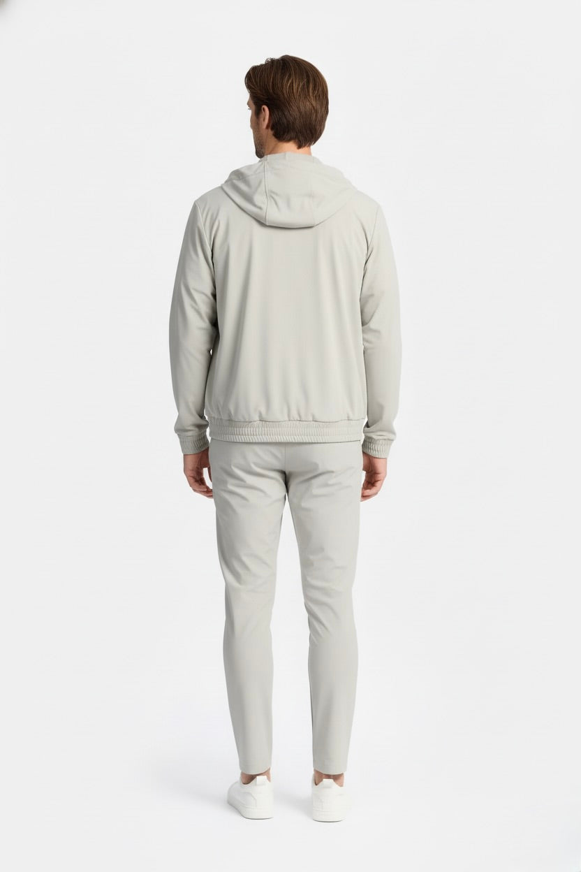 VESTE SIGNATURE À CAPUCHE BEIGE IVOIRE Selvé Paris