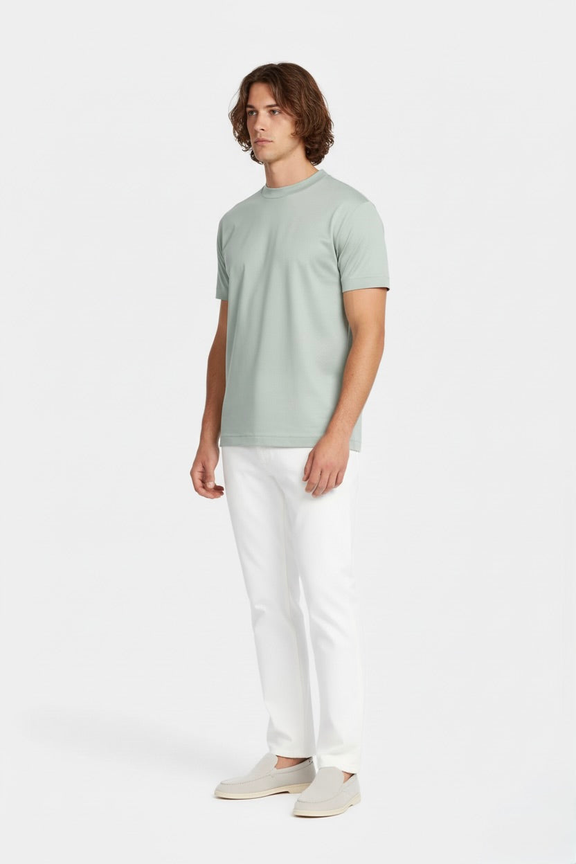 T-SHIRT ESSENTIEL VERT MINÉRAL Selvé Paris