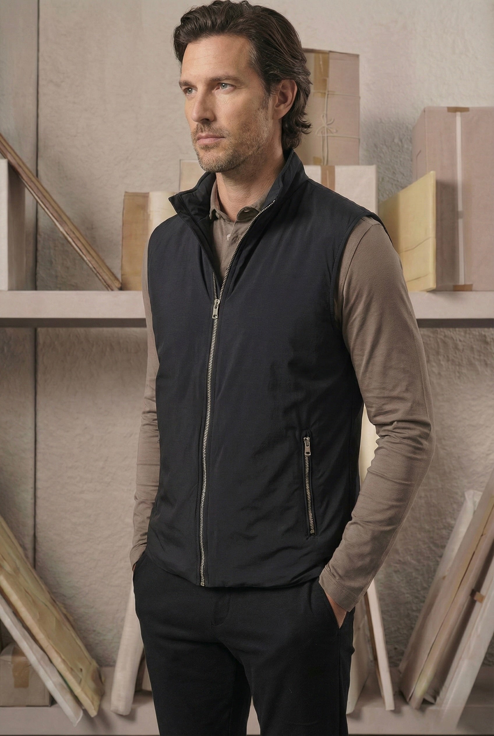 VESTE SANS MANCHE ESSENTIEL NOIR Selvé Paris