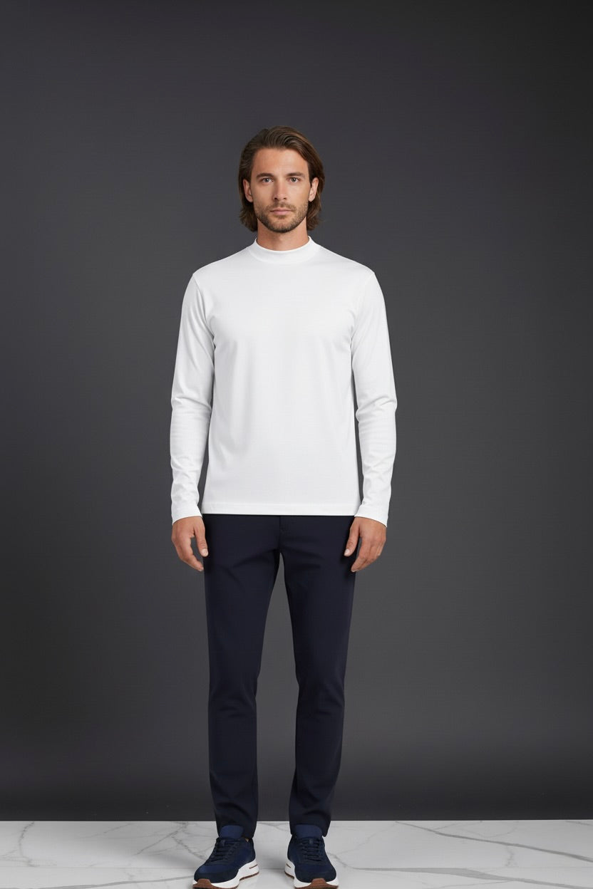 T-SHIRT ESSENTIEL BLANC MANCHES LONGUES Selvé Paris