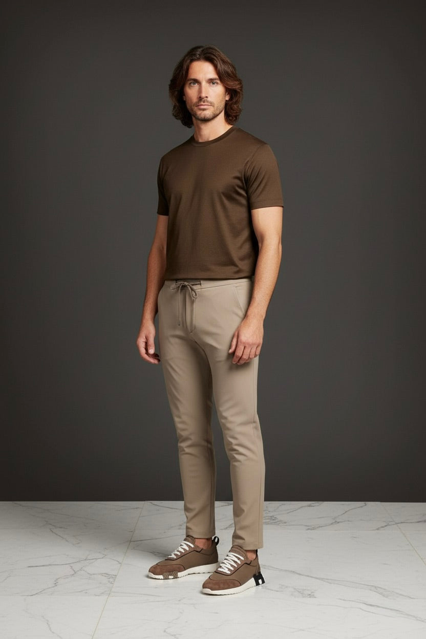T-SHIRT ESSENTIEL MARRON TAUPE Selvé Paris