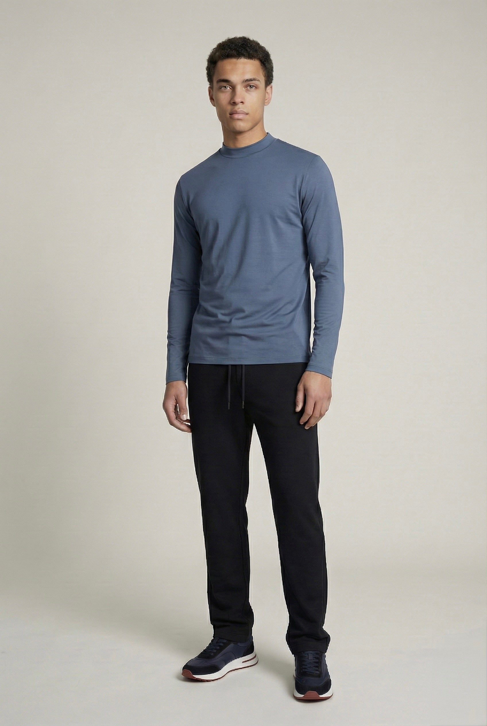 T-SHIRT ESSENTIEL BLEU MINÉRAL MANCHES LONGUES Selvé Paris