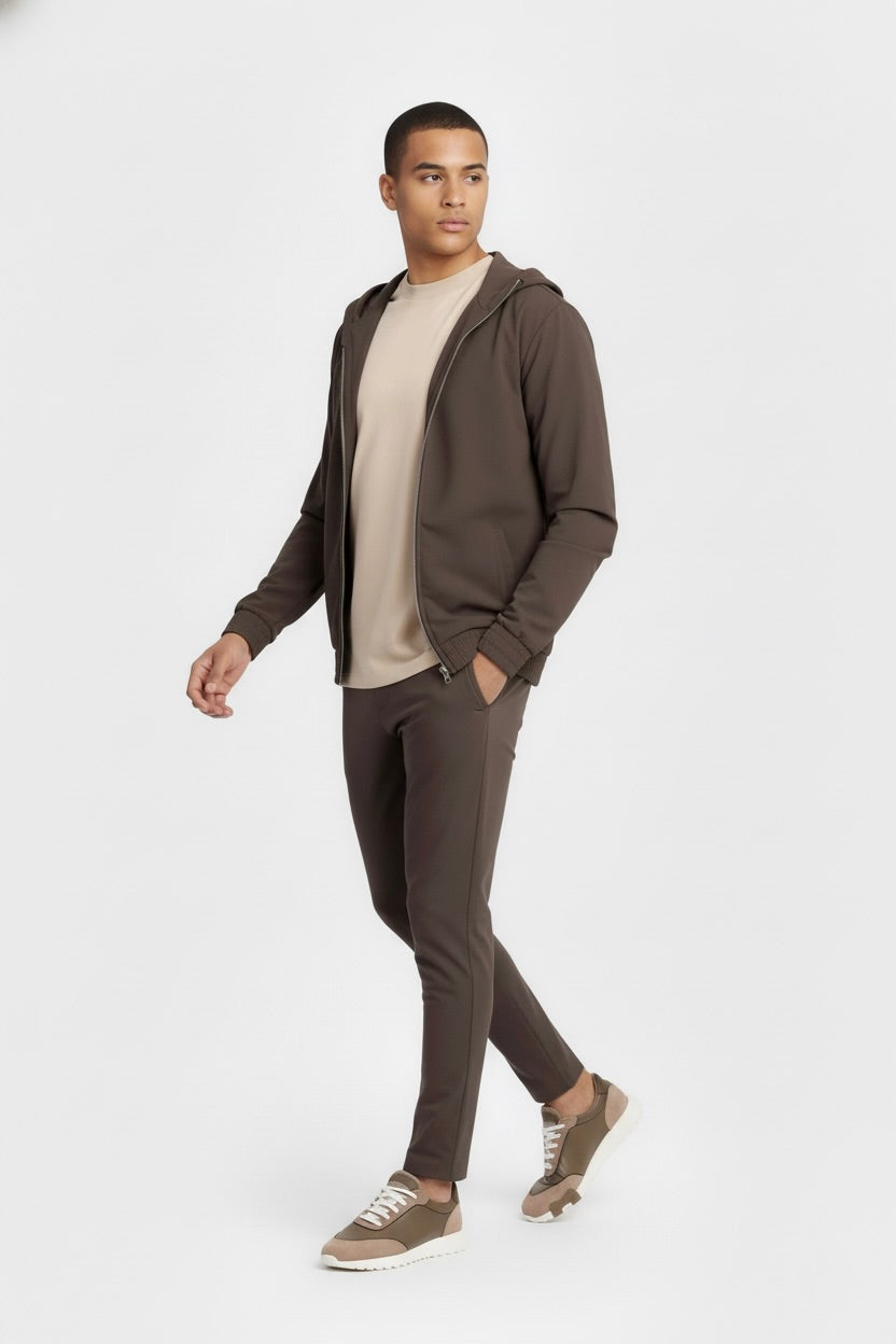 ENSEMBLE SIGNATURE À CAPUCHE MARRON Selvé Paris