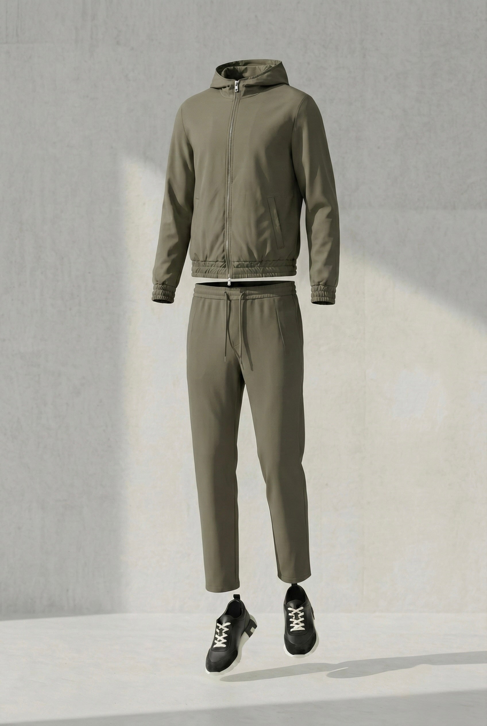 ENSEMBLE SIGNATURE À CAPUCHE VERT PROFOND Selvé Paris