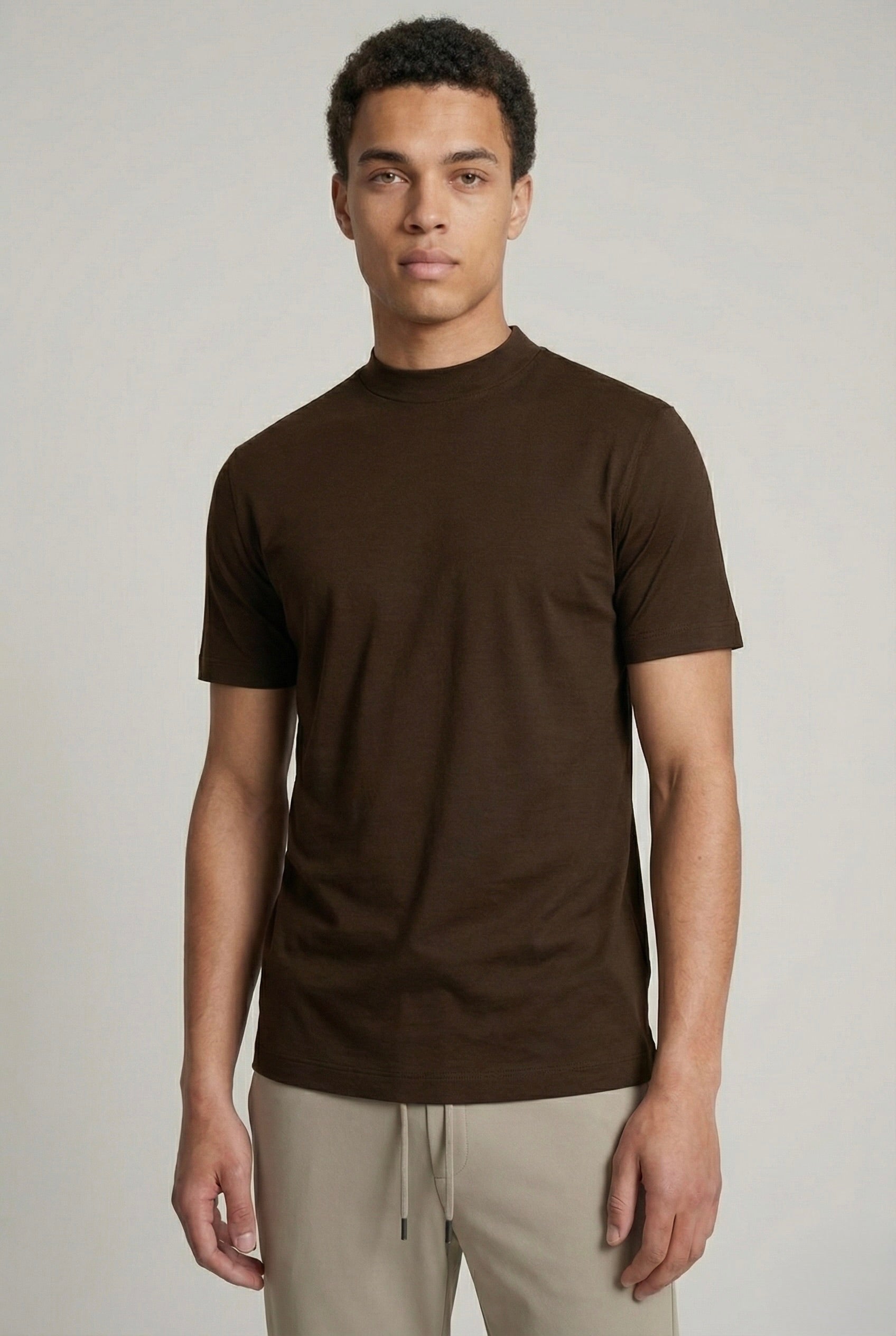 T-SHIRT ESSENTIEL MARRON TAUPE Selvé Paris