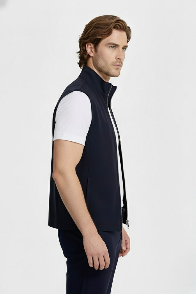 VESTE SANS MANCHE ESSENTIEL BLEU NUIT Selvé Paris