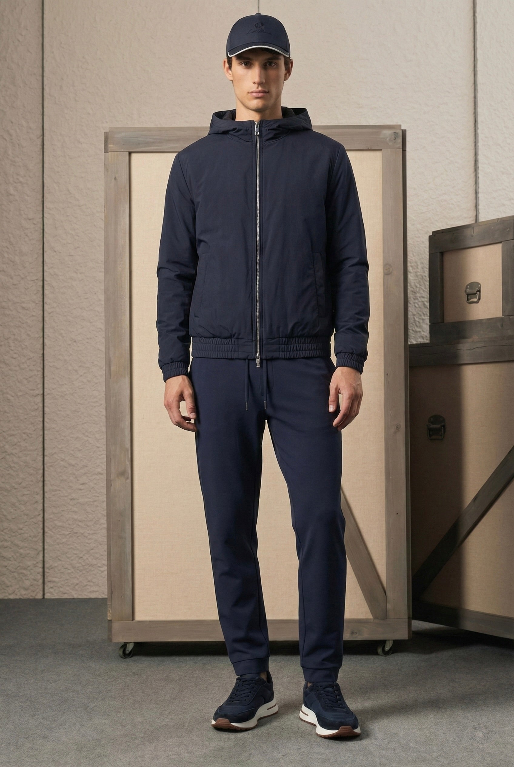 ENSEMBLE SIGNATURE À CAPUCHE BLEU NUIT Selvé Paris