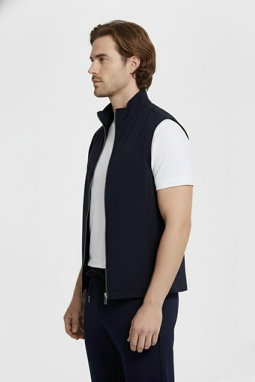 VESTE SANS MANCHE ESSENTIEL BLEU NUIT Selvé Paris