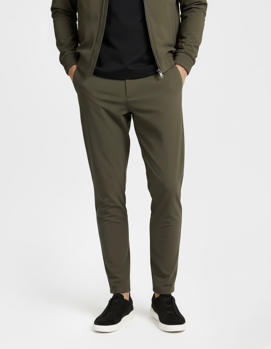 PANTALON SIGNATURE VERT PROFOND Selvé Paris