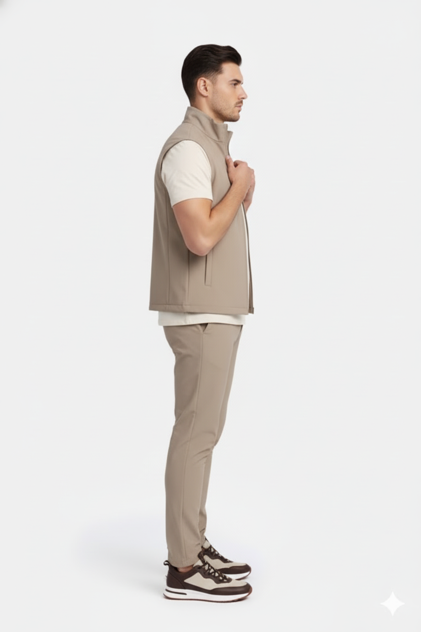 VESTE SANS MANCHE ESSENTIEL SABLE CHAUD Selvé Paris