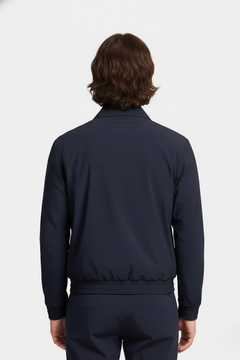 VESTE SIGNATURE À COL ZIPPÉ BLEU NUIT Selvé Paris