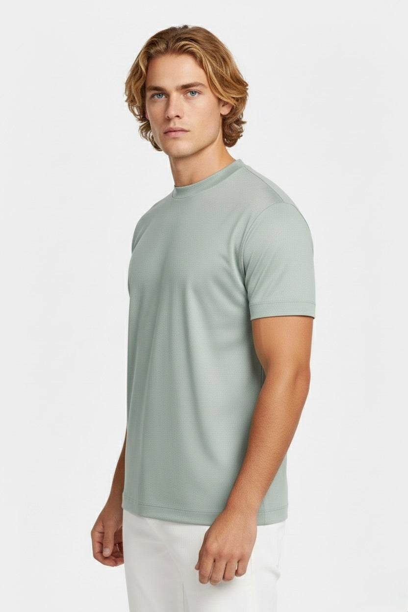 T-SHIRT ESSENTIEL VERT MINÉRAL Selvé Paris