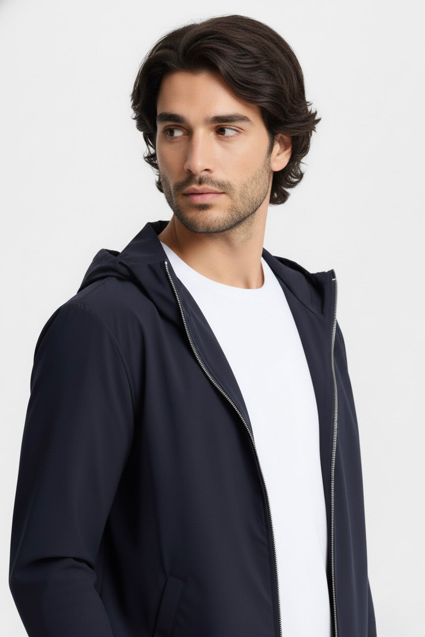 ENSEMBLE SIGNATURE À CAPUCHE BLEU NUIT - Selvé Paris