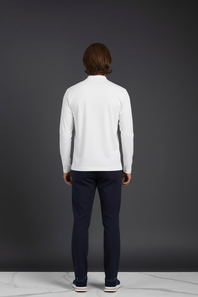 T-SHIRT ESSENTIEL BLANC MANCHES LONGUES Selvé Paris