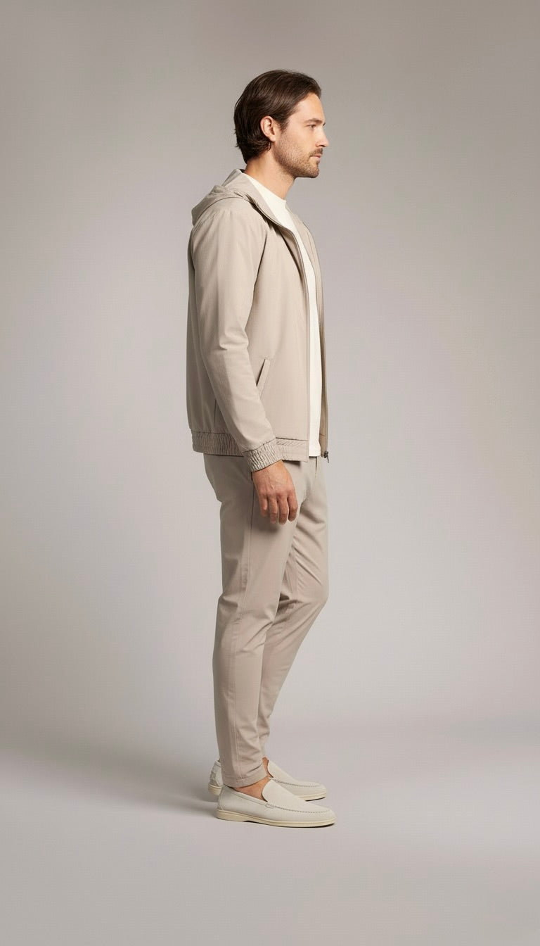 ENSEMBLE SIGNATURE À CAPUCHE SABLE CHAUD Selvé Paris