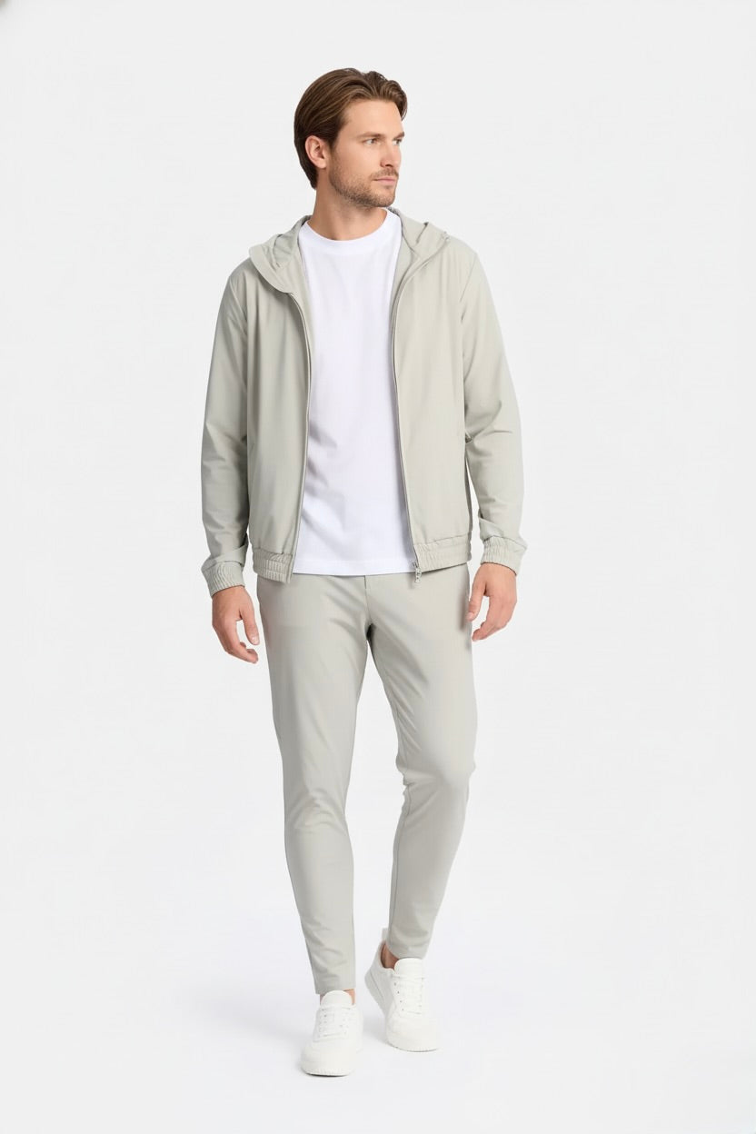 VESTE SIGNATURE À CAPUCHE BEIGE IVOIRE Selvé Paris