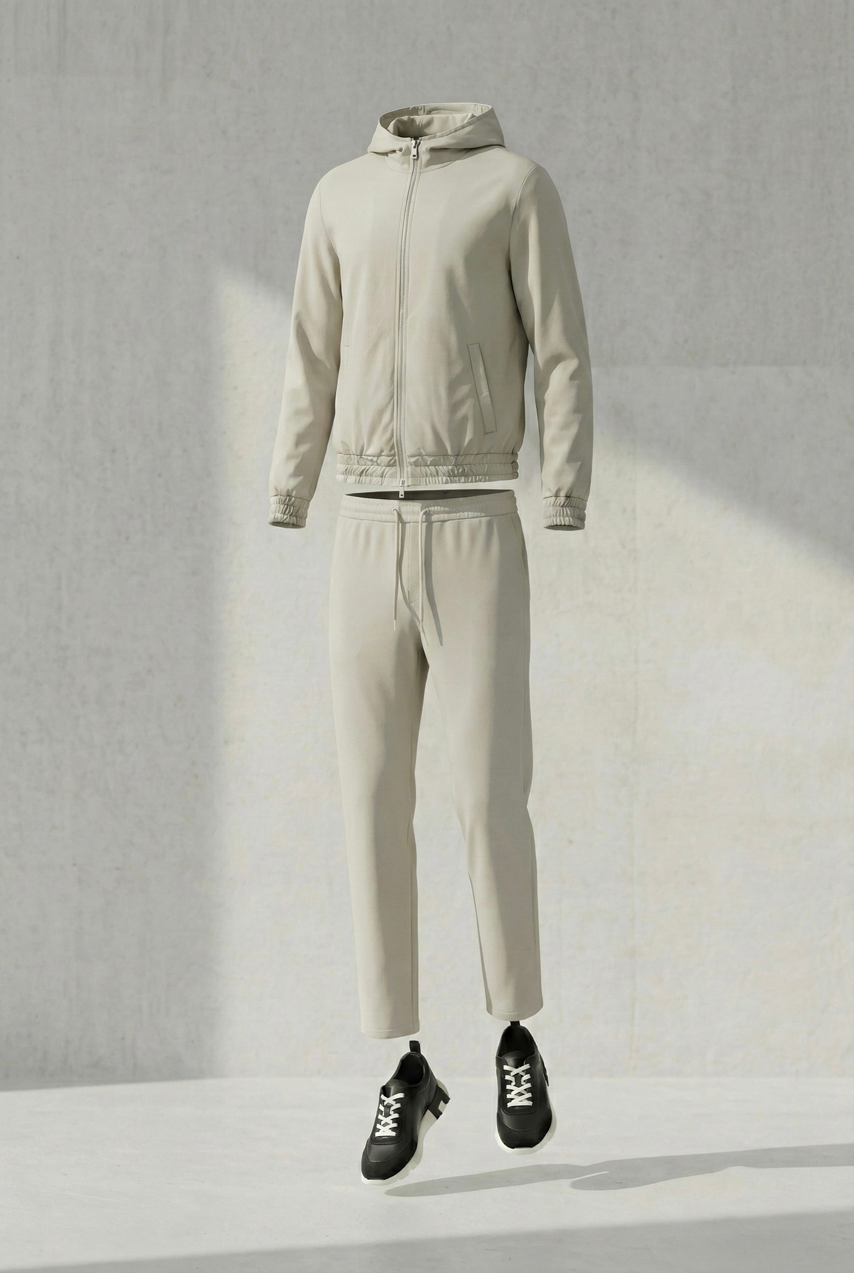 ENSEMBLE SIGNATURE À CAPUCHE BEIGE IVOIRE Selvé Paris