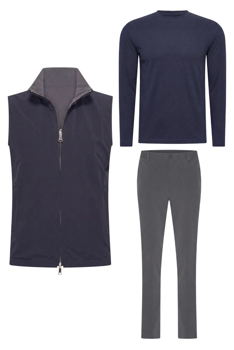 ENSEMBLE SELVÉ RÉVERSIBLE CAVIAR D'AZUL (T-SHIRT MANCHES LONGUES)