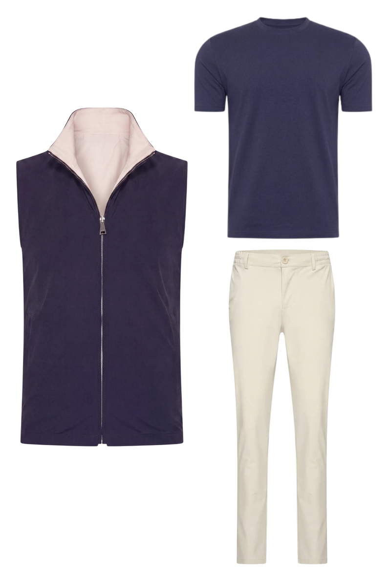 ENSEMBLE SELVÉ RÉVERSIBLE PERLE D'AZUL (T-SHIRT)