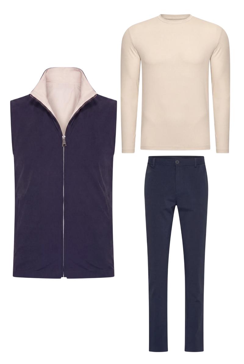 ENSEMBLE SELVÉ RÉVERSIBLE PERLE D'AZUL (T-SHIRT MANCHES LONGUES)