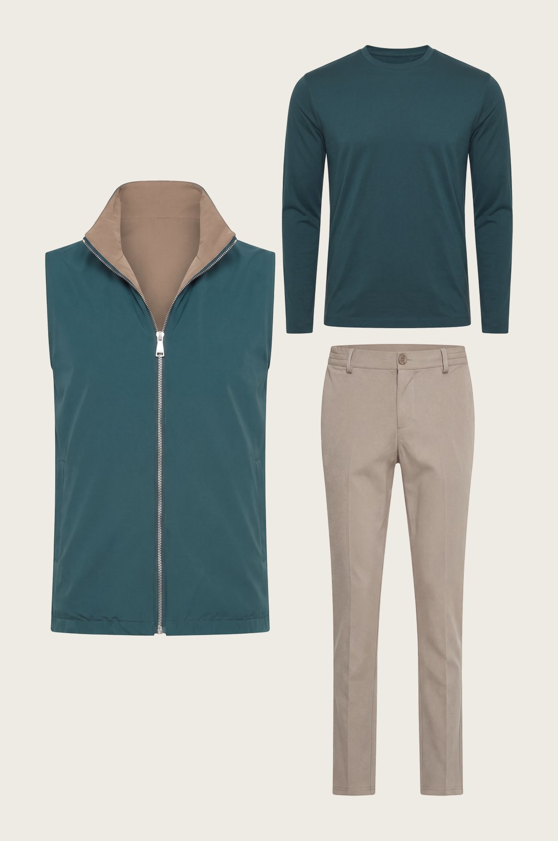 Ensemble Selvé Réversible Malachite du Désert (T-shirt manches longues)