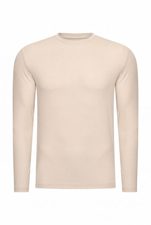 T-SHIRT À MANCHES LONGUES PERLE