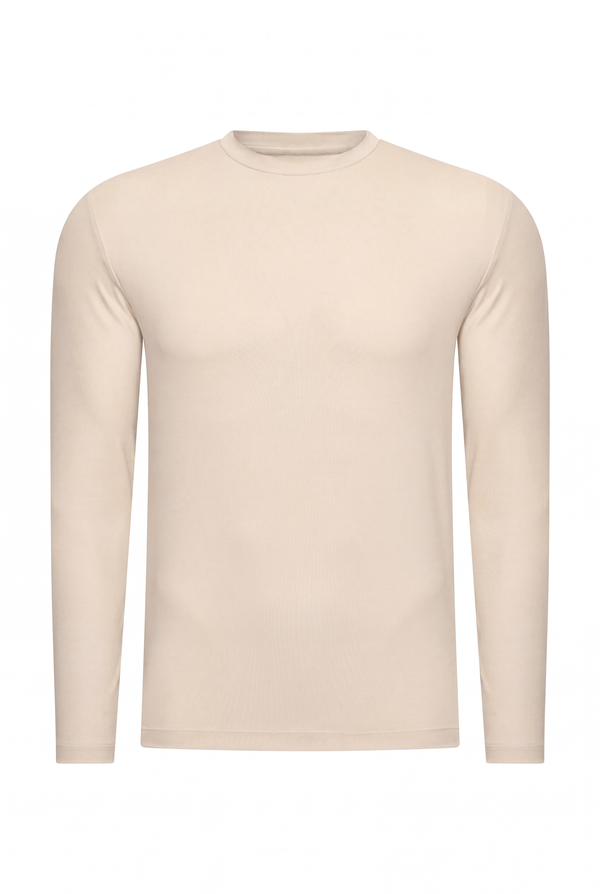 T-SHIRT À MANCHES LONGUES PERLE