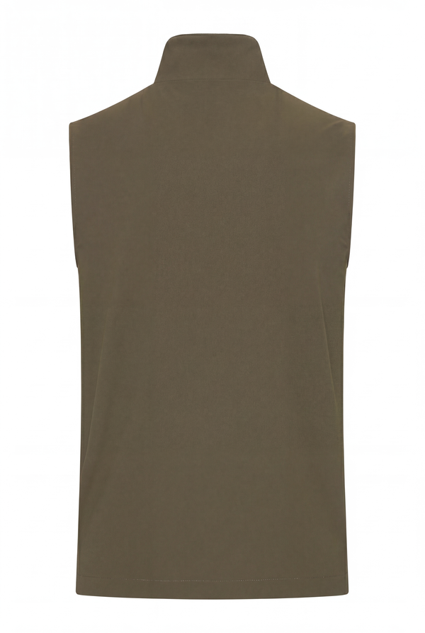VESTE SANS MANCHE RÉVERSIBLE PERLE D'OLIVE