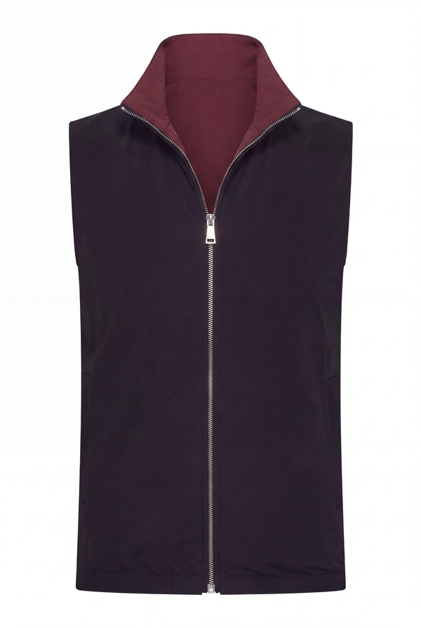 Veste Sans Manche Réversible Moulin d'Azul - côté bleu d'azul