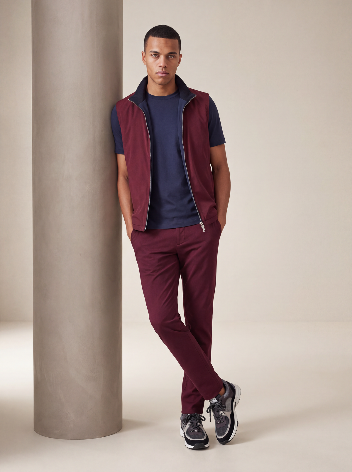 PANTALON SELVÉ MOULIN ROUGE — porté