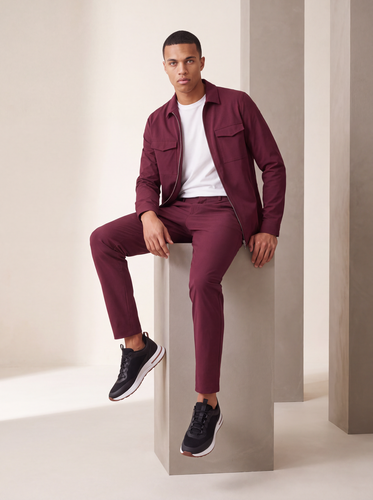 PANTALON SELVÉ MOULIN ROUGE — porté