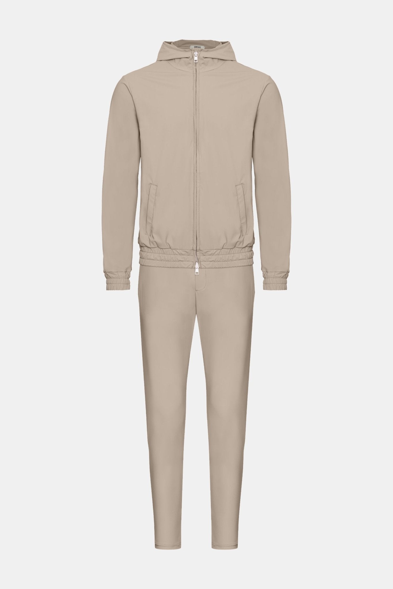 Light Beige Hooded Tech Suit - DIMANO