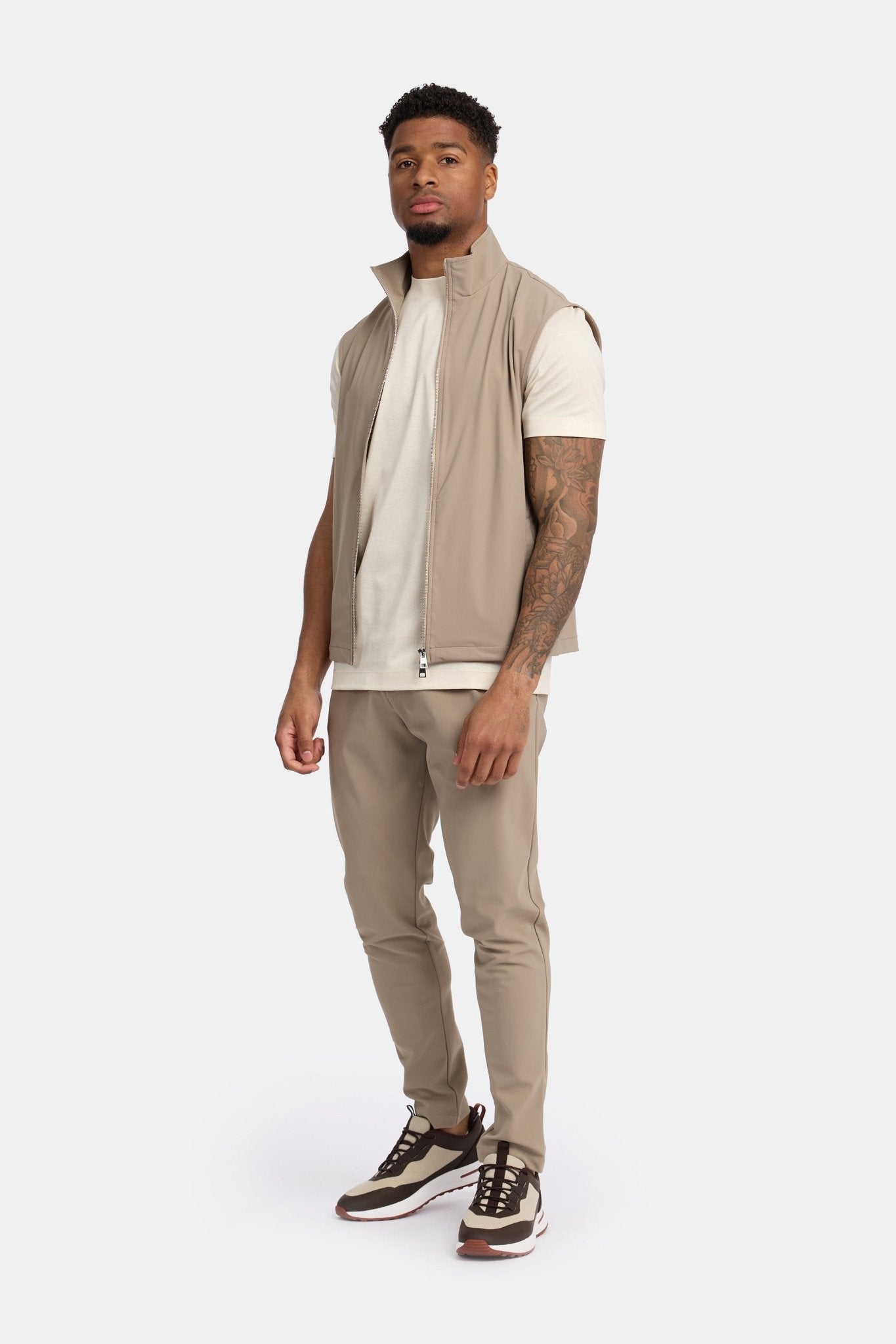 Light Beige Tech Gilet - DIMANO