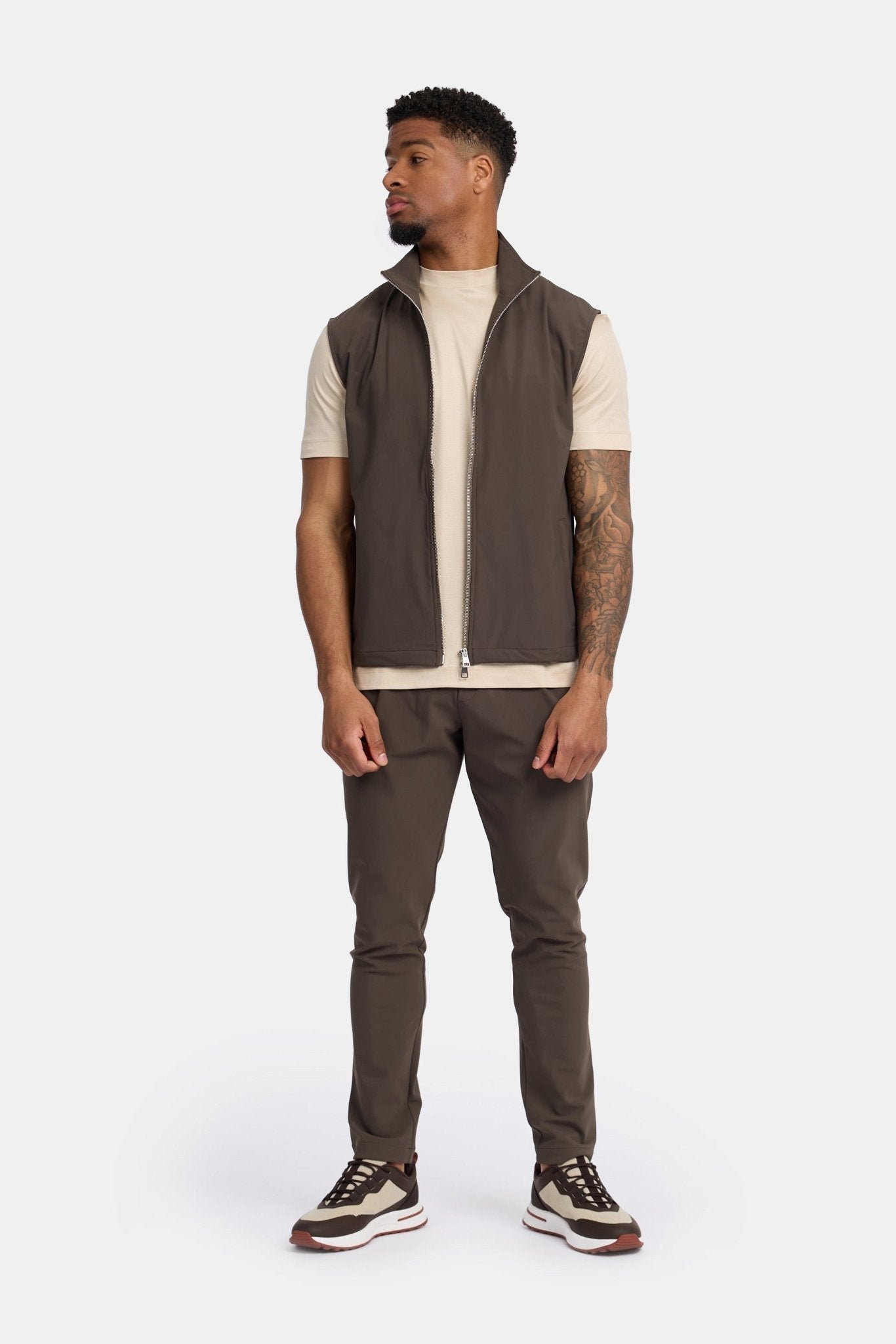 Mocha Brown Tech Gilet - DIMANO