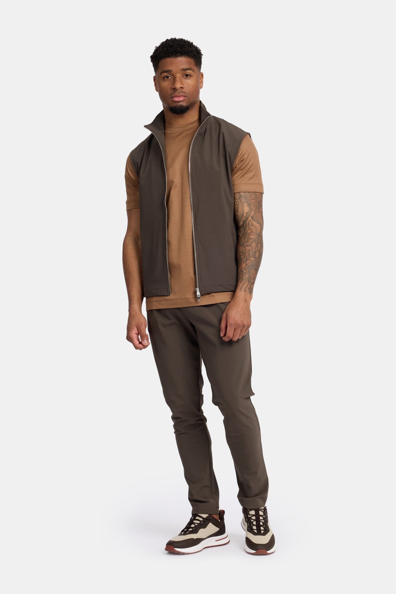 Mocha Brown Tech Gilet - DIMANO