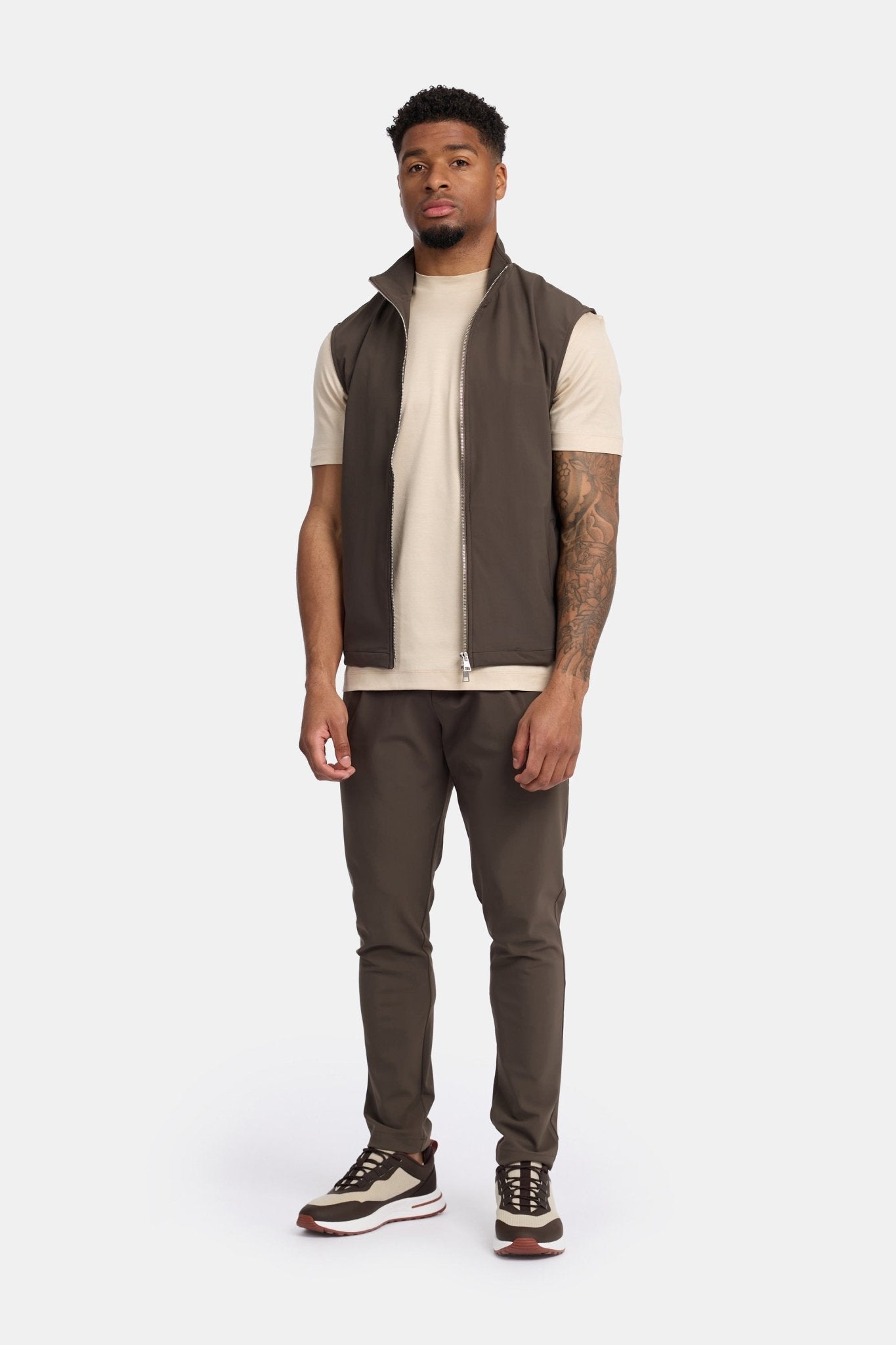 Mocha Brown Tech Gilet - DIMANO