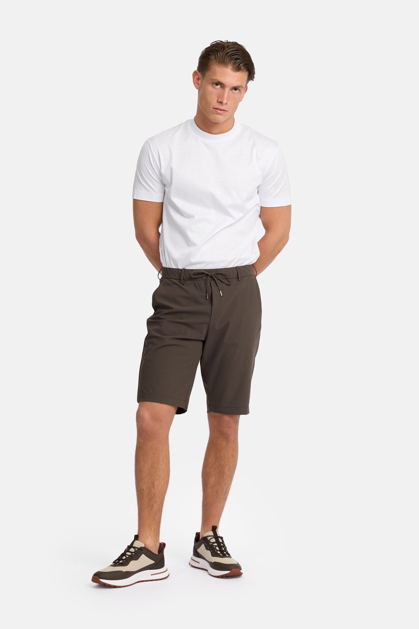 Mocha Brown Tech Shorts - DIMANO