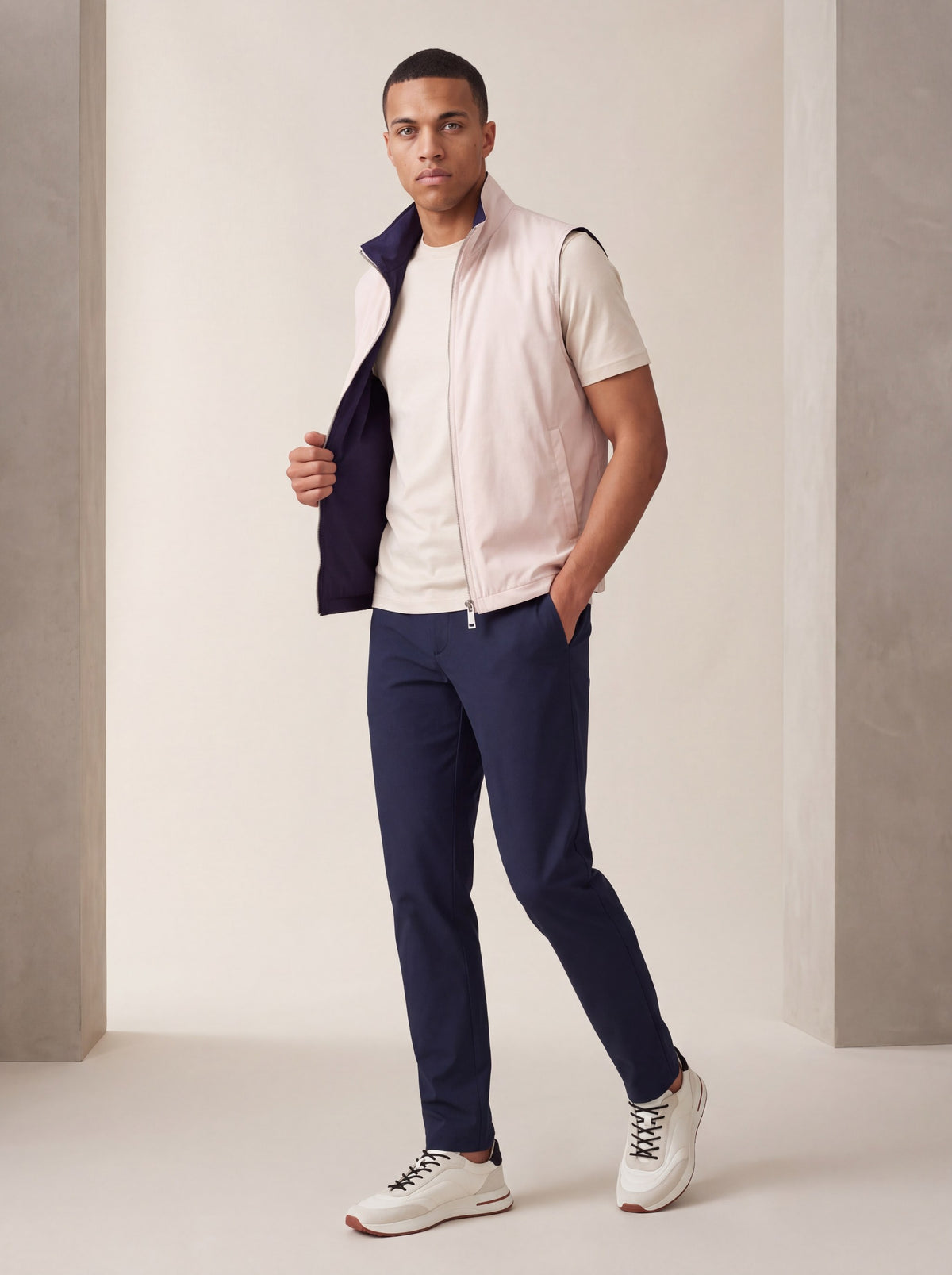 Ensemble Selvé réversible perle d'azul (t-shirt) — porté