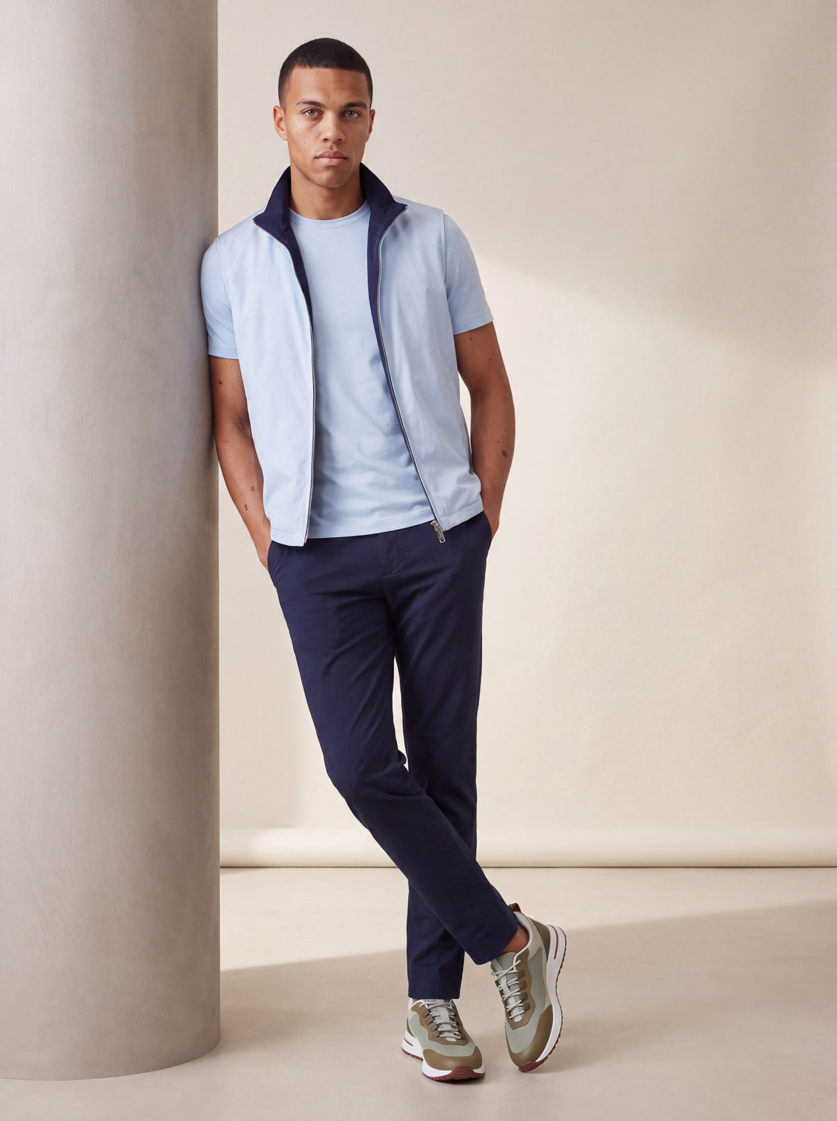 Ensemble Selvé réversible riviera d'azur (t-shirt) — porté